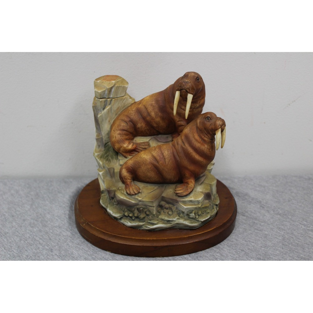 Cyrus Noble Decanter Brown Walrus 1978 Haas Brothers Ceramic Figural